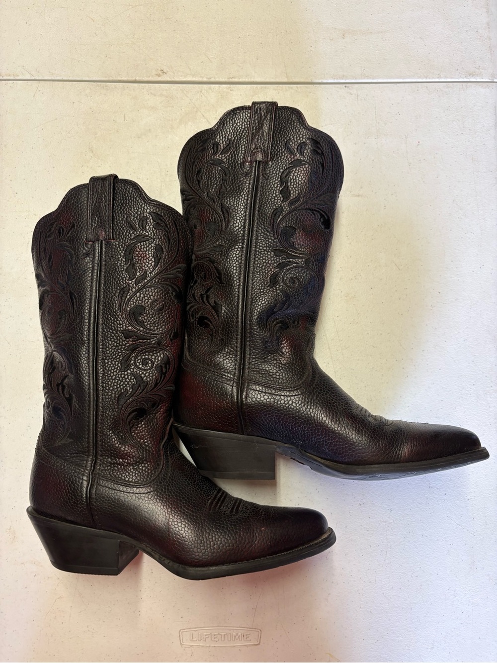 Twisted X Dark Brown Embossed Leather Heeled Western Boots